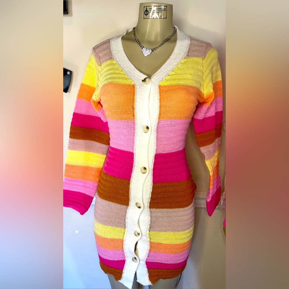Cutest colorful dress perfect for Easter 😍 nice little stretch
